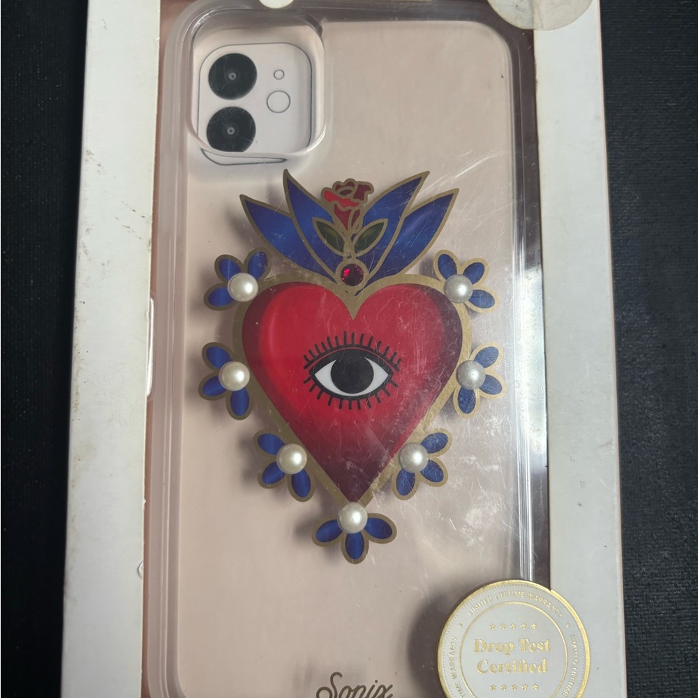 Sonix White and Red Floral iPhone Case with Artistic Design